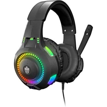 Imagem de Headset Gamer com LED RGB, Microfone Ajustável, Cabo 2 Metros, 20MW, Almofadas Macias, Preto