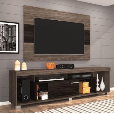 Imagem de Rack com Painel  Para TV  65 " Tomaz Amêndoa/Ebano