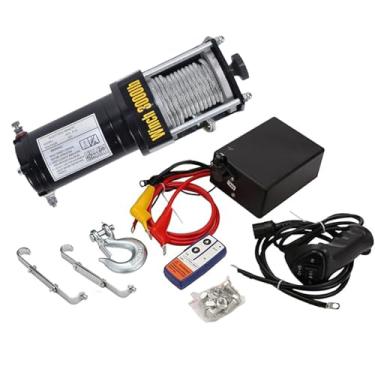 Imagem de FINYQBET Guincho Elétrico 12V 1300kg - Motor 550W Cobre Puro, IP67 à Prova D'Água, Controle Remoto Sem Fio - Ideal para Off-Road, Agricultura e Barcos - Aventura, Trabalho e Resgate