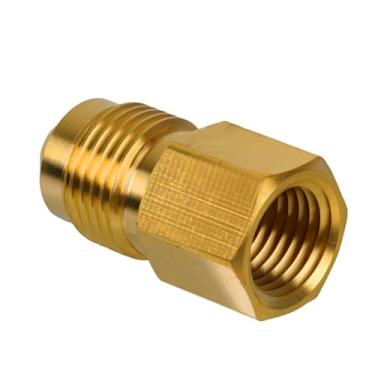 Imagem de JUWO 3/20.3 cm alargador macho x 1/10.2 cm NPT fêmea latão encaixe de tubo, acoplamento redutor de união, adaptador de gás, conector de tubo de latão durável, certificado NSF e UPC