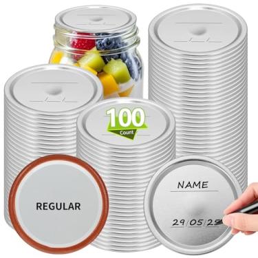 Imagem de Tampas de pote de conserva de boca regular prata 70 mm 70 cm, à prova de vazamento, tampas de metal herméticas tipo dividido, material de grau alimentício, 100% ajustado e hermético para frascos de