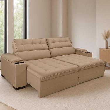 Imagem de Sofá Retrátil Reclinável Barcelona com Molas Ensacadas no Assento Port