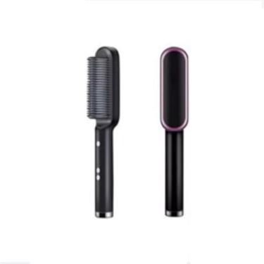 Imagem de Escova Alisadora Bivolt Profissional Elimina Frizz Ultra Leve Perfeita para Viagens(preto(kit2))