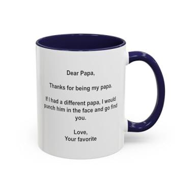 Imagem de Caneca de café engraçada papai, presente personalizado para o pai, caneca humorística para o dia dos pais, xícara de café fofa para papai, presente exclusivo para