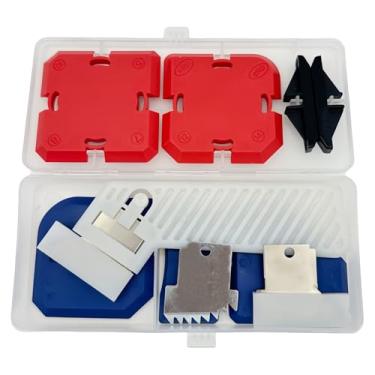 Imagem de Kit de ferramentas de perfil de silicone com ferramentas de remoção de calafetagem e ferramentas de acabamento de selante, kit de calafetagem profissional com guias, adequado para projetos de reforma