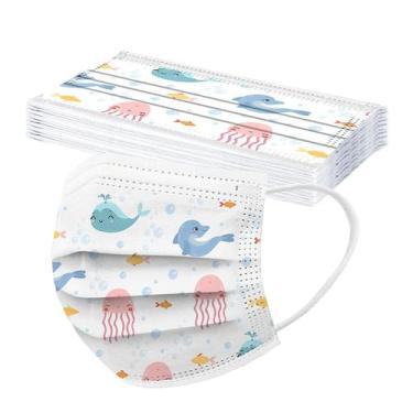 Imagem de Máscara facial descartável para crianças 10pc Máscara facial industria