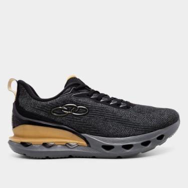 Imagem de Tênis Olympikus Quartzo Masculino 43707389, Preto dourado, 41