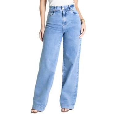 Imagem de Calça Jeans Sawary Wide Leg - 281041 - Azul medio 36, Azul, 36