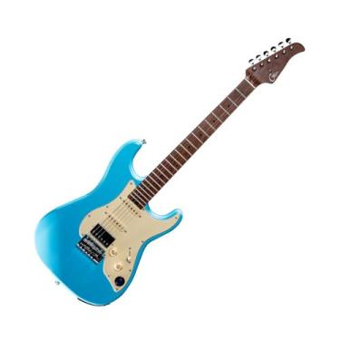 Imagem de Mooer Guitarra Inteligente GTRS S801 Sonic Blue | Processador GTRS, Efeitos Integrados, Bluetooth, Looper 80s, Captadores Alnico V HSS, Corpo Alder, Braço Roasted Maple, Escala Rosewood