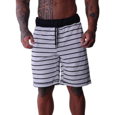 Imagem de Bermuda MXD Conceito Moletom Slim Listrado Masculina-Masculino
