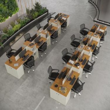Imagem de Estação De Trabalho 16 Lugares Office Tech 16 Mesas 12 Armár - Off Whi