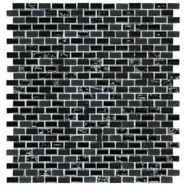 Imagem de Pastilha de Vidro Mesclada de 28cm x 28cm Rende Glass Mosaic