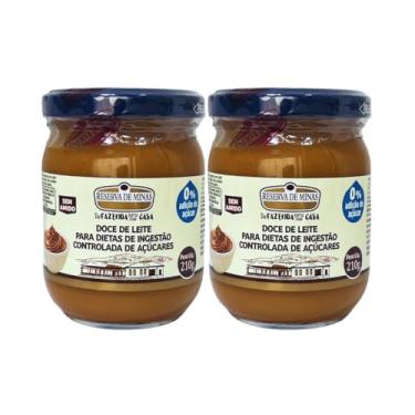 Imagem de Kit com 2 Potes de Doce de Leite Zero Adição de Açúcares de 210g cada - Reserva de Minas