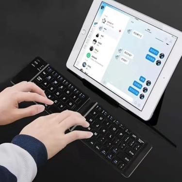 Imagem de H'maston Teclado Bluetooth Mini, Sem Fio, Dobrável, Universal, Portátil, Modelo JP106