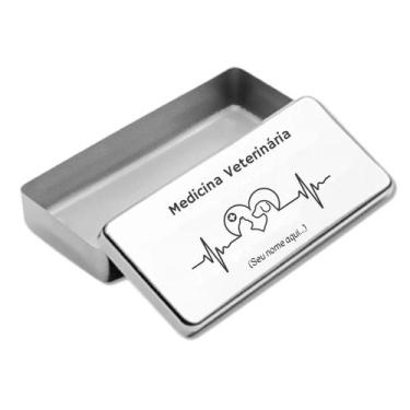 Imagem de Estojo Inox Autoclavavel Personalizado a Laser Med Vet - LOVE SAUDE, M