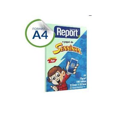 Imagem de Papel Sulfite A4 com 100 Verde Senninha Report