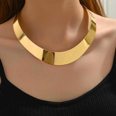 Imagem de Colar de ouro grosso, colar de ouro para mulheres, delicados, colares femininos exagerados, étnicos exagerados, fantasias vintage, acessórios para mulheres, joias, presentes de amizade