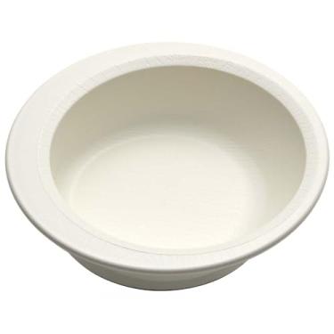 Imagem de Skater Tigela fácil de colher NPLS1B-A, 340 ml, prato, madeira, creme, plástico, resistente a rachaduras, durável, ingrediente de biomassa, seguro para micro-ondas e lava-louças