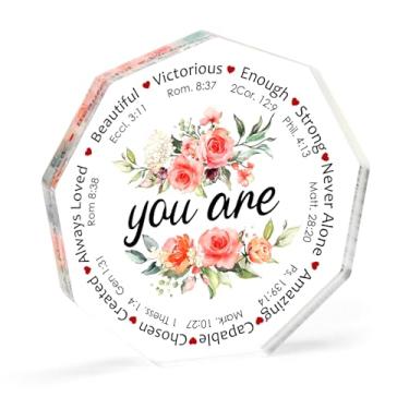 Imagem de Edenseelake Presentes cristãos para mulheres, presente católico de Natal religioso com versículos bíblicos para esposa, mãe, amiga, irmã, mulher, inspiradora, apreciação espiritual, decoração cristã