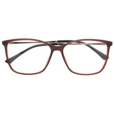 Imagem de Armação Óculos Grau Quadrado Caio Marrom
