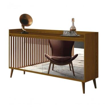 Imagem de Buffet Aparador Retrô Com Espelho Clássico 4 Portas Freijó - Moveisaqui