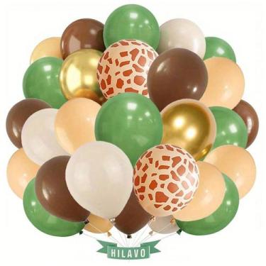 Imagem de Conjunto de balões Jungle Theme 44 Latex 25-30 cm com estampa animal -