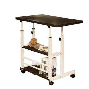 Imagem de Mesa Mutiuso Mesinha Notebook Com Altura Regulavel e Rodinhas Tablet Cama Sofá Ajustavel (Preto)