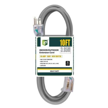 Imagem de Cable de extensión EP 3 metros para exterior con luz, 12/3 SJTW 15A 12