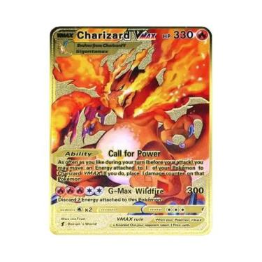 Imagem de Cartão De Jogo Pokémon Pikachu Charizard Poke Ball Metal Preto Inglês 