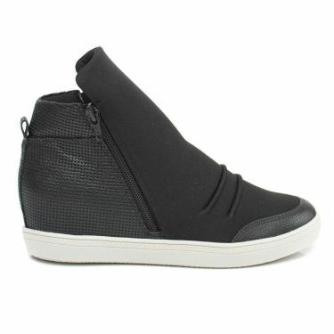 Imagem de Tênis Siena Sneaker Feminino Orcade Zíperes Lateral 065604 Preto 34-Feminino