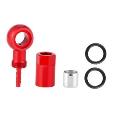 Imagem de KiBcsLic Acessórios para Freio Hidráulico de Bicicleta, Banjo, Mangueira de Freio a Disco, Manga, Conjunto de Acessórios para Câmara de Ar de Bicicleta, Vermelho