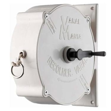 Imagem de Varal de Parede Retrátil Recolhível, Estendedor de Roupa Suporta até 30kg, Acompanha Corda 30m e Kit Instalação