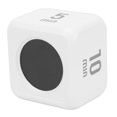 Imagem de Yosoo Temporizador de Cubo Com Sensor de Gravidade Flip, 4 Configurações de Contagem Regressiva 5 10 25 50 Minutos, Barra de Progresso Visual Com Tempo Personalizável (WHITE)