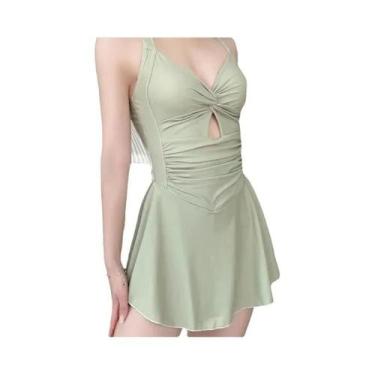 Imagem de Maiô Feminino Coreano De Cintura Alta, Modelador, Elegante, Para Praia