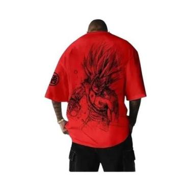 Imagem de Camiseta Dragon Ball Z Em Algodão Puro, Respirável, Elástica, Confortá