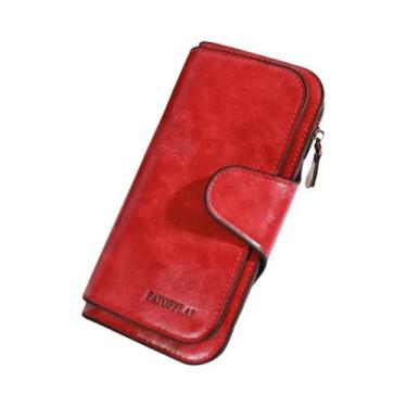 Imagem de Carteira Masculina Longa Com Zíper Em Couro PU De Alta Qualidade, Bols