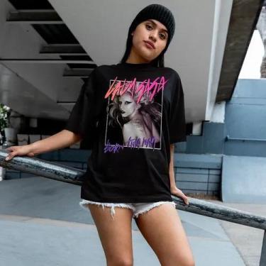 Imagem de Camisa Camiseta Algodão Lady Gaga Álbum Born This Way Shows - Dinka, G
