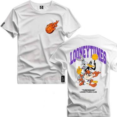 Imagem de Camiseta FC003 Looney Tunes Basquete Camisa Unissex Estampa Frente e C