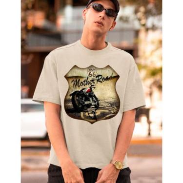 Imagem de Camiseta Estampada Masculina Moto Race Route 66 Harley Camisa Malha Al