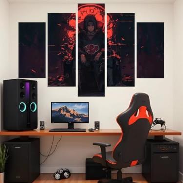 Imagem de Quadro decorativo Mosaico Anime - 5 peças - Sasuke, Kakashi, Akatsuki, Itachi, Hokage - 11