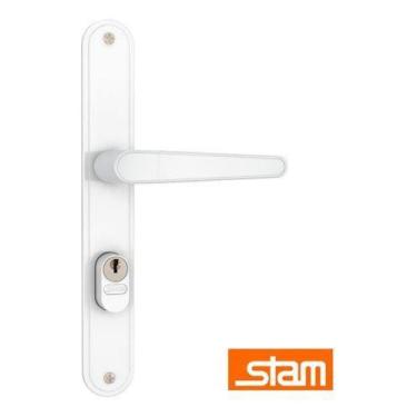 Imagem de Fechadura Porta Alumínio Stam Externo 601-602/03 - Branco