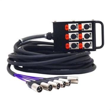 Imagem de Medusa 6 Vias Montada Conectores Amphenol - 16 Metros