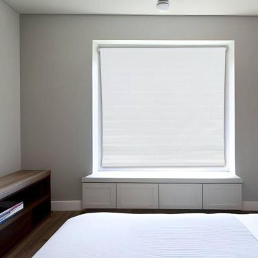 Imagem de Persiana Rolo Branca 120 L X 160 A Cm Cortina Blackout Cobre