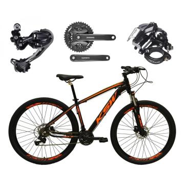 Imagem de Bicicleta Aro 29 KSW XLT 27v Shimano Deore/Altus Freio Hidráulico Garfo com Trava Alumí...