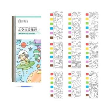 Imagem de Livro De Colorir Com Tinta Aquarela Para Crianças, 12 Páginas Com Cane