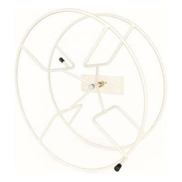 Imagem de Suporte de Parede Giratório Enrolador de Mangueira 25 Metros Branco - 