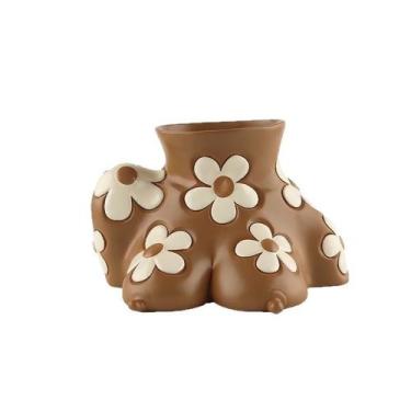 Imagem de Vaso de flores Creative Resin Retro Floral Style 22x16x15cm 600g - yiw