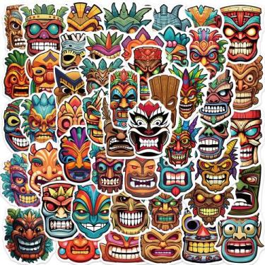 Imagem de Pacote de adesivos Tribal Mask, 50 peças, decalque de vinil à prova d'