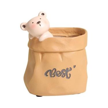 Imagem de Vaso de plantas de resina criativo Flowerpot Cartoon Bear 140 g - yiwe
