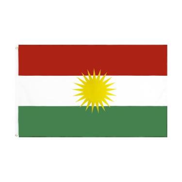 Imagem de Bandeira Kurdistan Premium Poliéster 150x90cm - Yiweisai